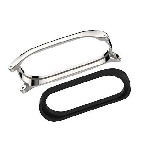 Mijobs Xiaomi Uyumlu Mi Band 5-4 Pu Deri Kayış Kordon-(5775)