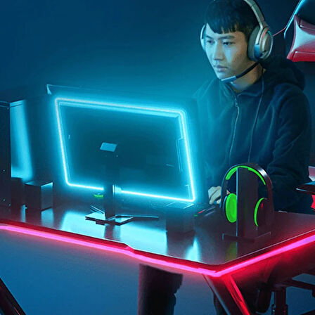 BASEUS Game Light RGB 5050 Esnek Oyuncu Pc LED Şerit Işık 5W15 m-(5775)