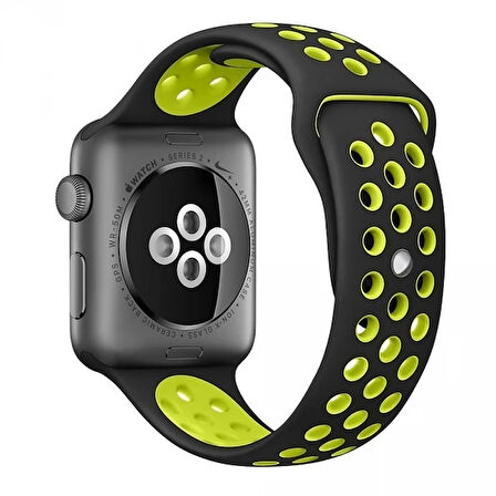 Ally Apple Watch 7-8 45mm 6-5-4 44mm Kayış Kordon Nike Style Soft Silikon 3-2-1 42