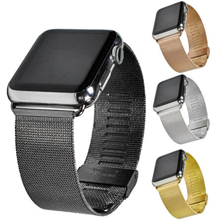 Ally Apple Uyumlu Watch Ultra 49mm 7-8 45mm 6-5-4 44mm Kayış Kordon Milano Metal Klasik 3
