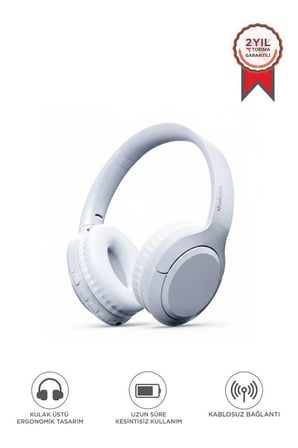 Teknolojik Ürün Taşınabilir Aygıt Günlük Eşya TH53 Beyaz Bluetooth Kulak Üstü Kulaklık
