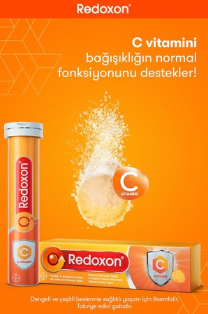 Redoxon C Vitamini 15 Efervesan Tablet I 1000 mg C Vitamini İçeren Takviye Edici Gıda