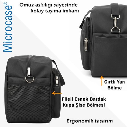 Microcase Tek Kişilik Termal Günlük Kamp Piknik İçin Yemek İçecek Taşıma Çantası 6 LT AL5428