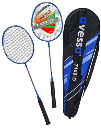 Delux Serisi Sporcu Spor Kondisyon 7100-D Tek Parça Grafıt Badmington Raket Set Çift