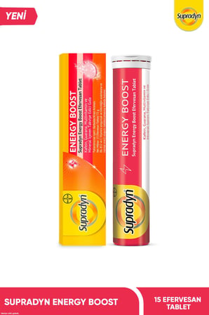 Supradyn Energy Boost Efervesan Tablet l Kafein, Guarana, Multivitamin ve Mineral