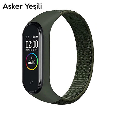 Xiaomi Mi Band 5-4-3 Nylon Kayış Kordon-(5775)