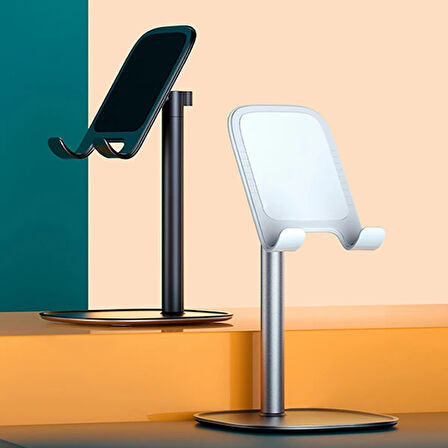 ALLY ZM-12 Metal Cep Telefonu Ve Tablet Masaüstü Tutucu Stand-(5775)