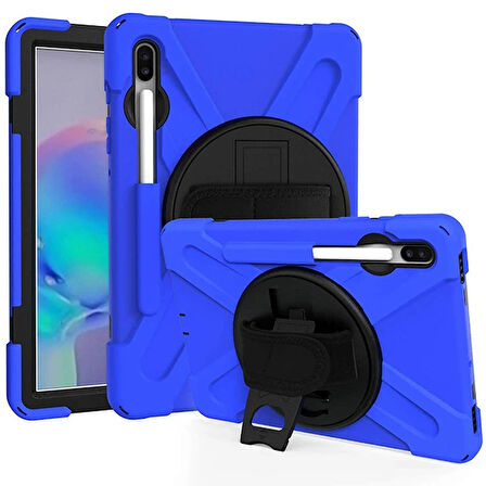Ally Sm Galaxy Tab S6 10.5 T860 Shockproof 3 Katmanlı Standlı Zırh Kılıf Kalem 