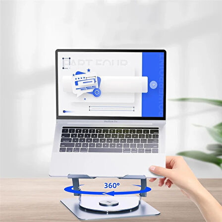 ALLY T619G 360° Dönebilen Alüminyum Alaşım Soğutucu Masaüstü Laptop Standı-