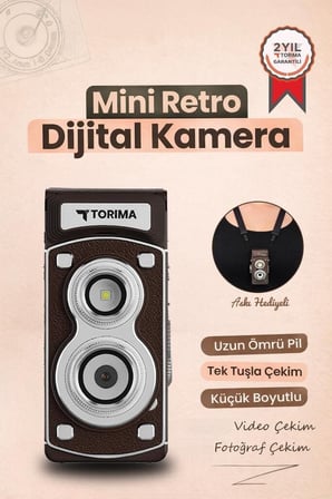 Özel Seri Hobi Küçük Mini Retro Dijital Fotoğraf Makinesi CMR44 1080P