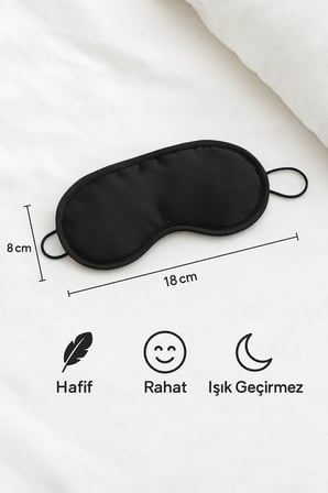 2'li Karanlık Sağlayan Yumuşak Kumaş Göz Örtüsü Seyahat Dinlenme Bantı