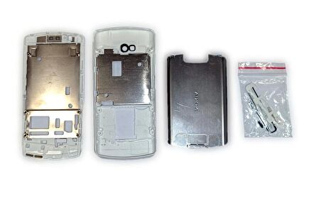 Nokia N700 Kasa Kapak Nokia N700 Beyaz Renk Orta Kasa Ön Kapak Arka Kapak Tuş Takımı