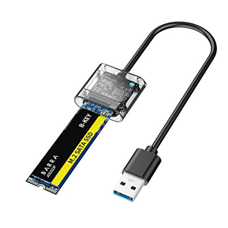 ALLY M.2 Sata USB 3.0 Gen1 SSD Harddisk Kutusu M.2 NGFF- JMS578-(5775)