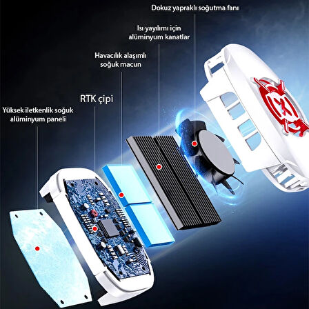 ALLY A01 Cep Telefon Soğutma Fanı Radyatör Soğutucu-(5775)