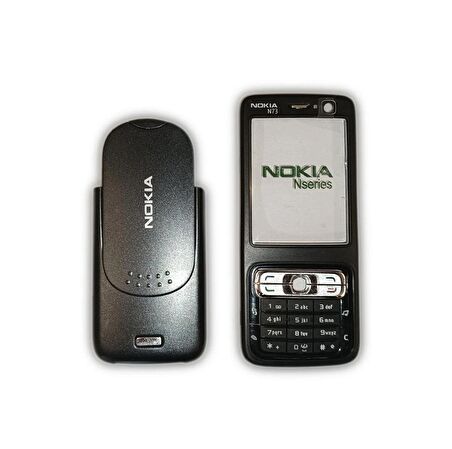 Nokia N73 Kapak Nokia N73 uyumlu Siyah Renk ön Kapak Arka Kapak ve Tuş Takımı