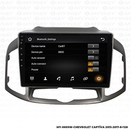 Araç Multimedya Chevrolet Captiva Android 12 Carplay 4Gb Ram + 64Gb Hdd 2013-2017 Navigasyon Ekran MYW
