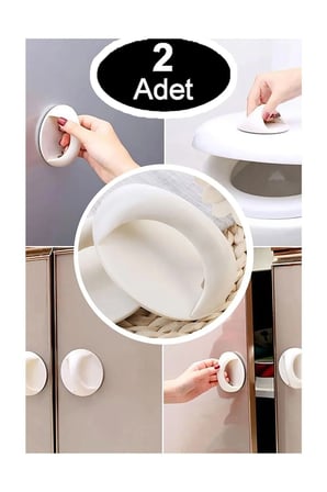 Fayans ve Ahşap Yüzeye Yapışan Pratik Çekme Kolu 2 Adet Ev İçi Yardımcı Aparat