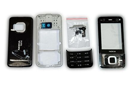 Nokia N81 Kasa Kapak Nokia N81 Siyah Renk Orta Kasa Ön Kapak Arka Kapak Tuş Takımı