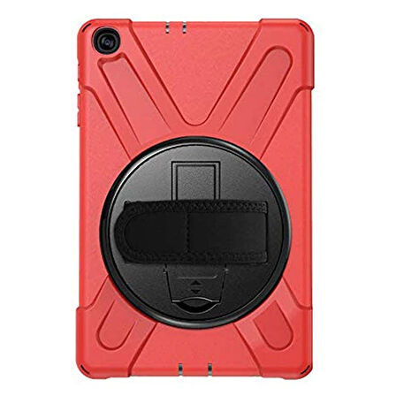 Galaxy Tab A7 10.4 SM-T500-T505-T507 Kılıf Shockproof 3 Katmanlı Standlı Zırh K