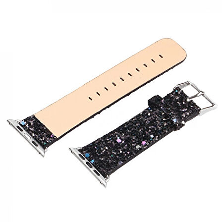 Ally Apple Watch 7-8 45mm 6-5-4 44mm Kordon Kayış Deri Sim İşlemeli 3-2-1 42mm-(