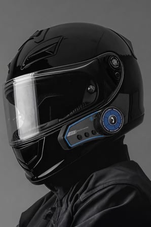 İtercom Motorsiklet Bluetooth Kask İnterkom Kulaklık BT35 Siyah Yol Arkadaşı Ses Ünitesi