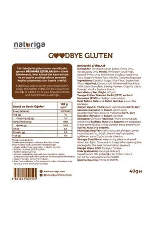 3'lü Naturiga Glutensiz Brownie Kraker 40 Gr