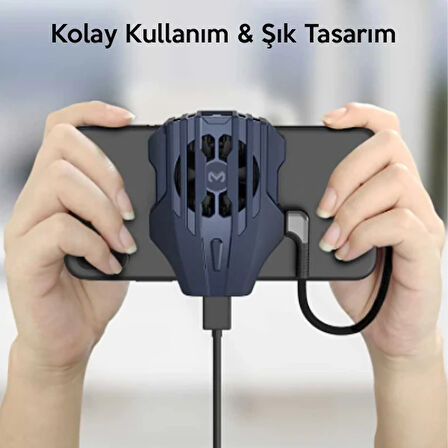 DL02 Telefonu Soğutma Fanı Radyatör (İPhone Kablo İle)-(5775)