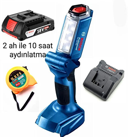 BOSCH Gli 18 V-300 TEK BATARYALI 2 Ah Şarjlı El Feneri ve Metre