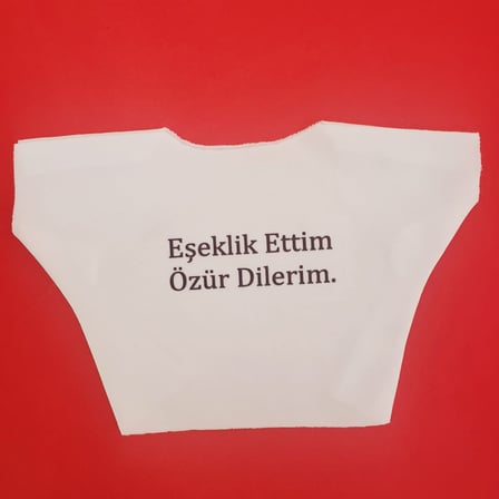 Premium Özür Hediyesi Sürpriz Eşya Farklı Hediye Eşeklik Ettim Yazılı Oyuncak Tişörtü