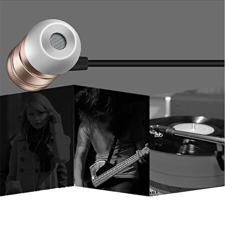 Magic Saound 3.5mm Jack Metal Piston Mikrofonlu Kulaklık-(5775)