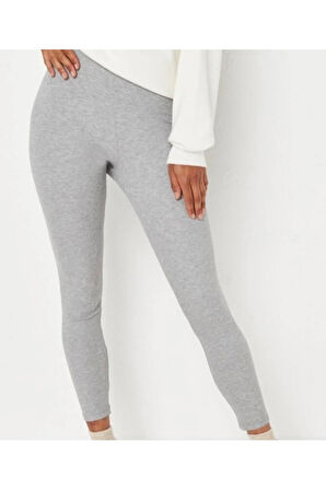 Gri Melanj Fitilli Tayt