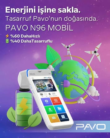 Pavo N96 Mobil Pos Cihazı Android 11 6.5 İnç Dokunmatik Ekran