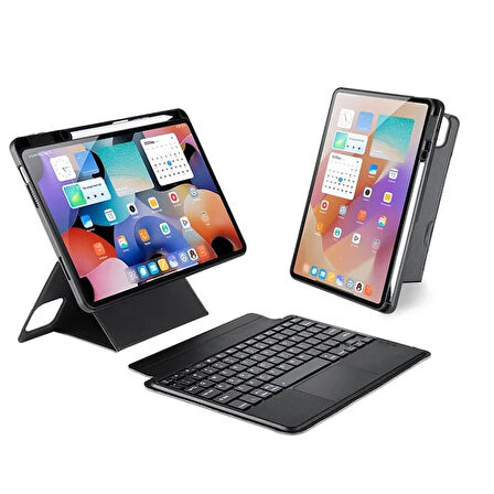 Dux Ducis Xiaomi Uyumlu Pad 6/6 Pro Ayrılabilir Bluetooth Klavye Touchpad PU Deri Kılıf-