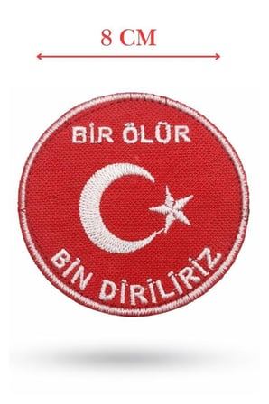 Delux Serisi Model Arması Motif Nakış Patch Bir Ölür Bin Diriliriz