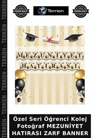 Özel Seri Öğrenci Kolej Fotoğraf MEZUNİYET HATIRASI ZARF BANNER