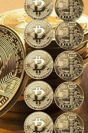 Kripto Sembollü Koleksiyonluk Jeton Parlak Yüzeyli Masa Süsü Hatıra Objesi