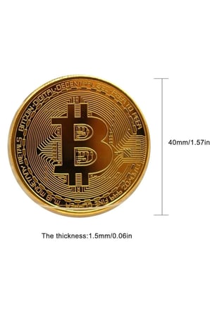 A Kalite Bitcoin Sanal Paranın Madeni Anı Hediyelik Metal Para Yuvarlak Coin