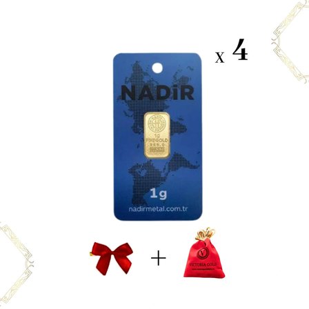 Nadir 4 Adet 1 gr 24 Ayar Altın