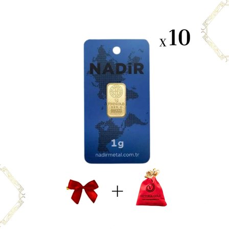 Nadir 10 Adet 1 gr 24 Ayar Altın