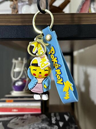 Pikachu Pokemon Anime Karakter Anahtarlık ve Çanta Süsü