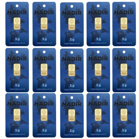 15 Adet 1 Gr 24 Ayar Altın (995)