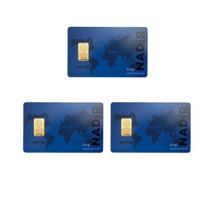 3 Adet 2.5 Gr 24 Ayar Altın (995)