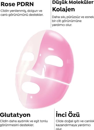 Dermal Seoul Face NAD+ Peptid Hidrojel Nemlendirici Eriyen Maske ve Rose Gül Eriyen Glow Maske 
