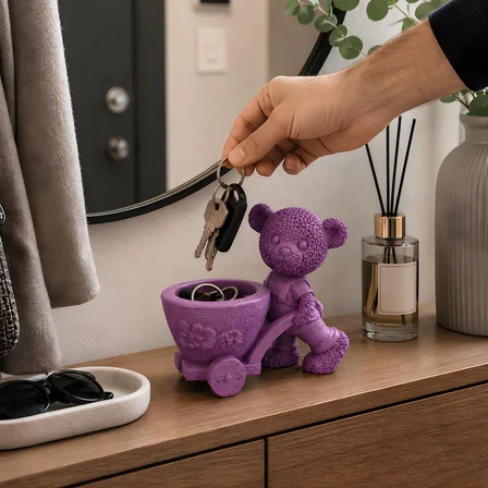 Nola Ayıcık Figürlü Dekoratif Biblo - Lavanta