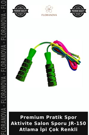Premium Pratik Spor Aktivite Salon Sporu JR-150 Atlama İpi Çok Renkli