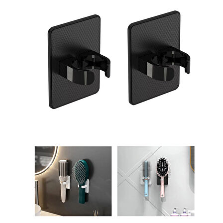 Microcase  Yapışkanlı Duvara Monte Tarak Fırça Tutucu Askılık- BEYAZ AL4941 2 Adet