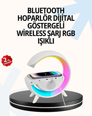 15W Hızlı Şarj Destekli LED Atmosfer Işığı ve Alarm Fonksiyonlu Lamba