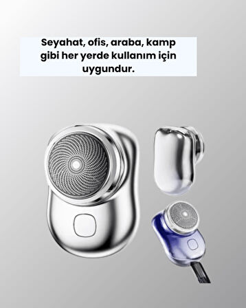 Mikro titreşim motorlu düşük sesli USB girişli tıraş makinesi