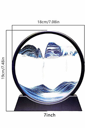 Dekoratif Kum Sulu Kum Saati Yuvarlak Şık Kum Tablosu Kum Saati Şeklinde Kum Tabl