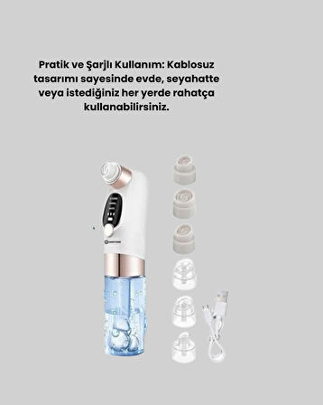 Evde Kolay Kullanım İçin Şarjlı Siyah Nokta Temizleme Aleti